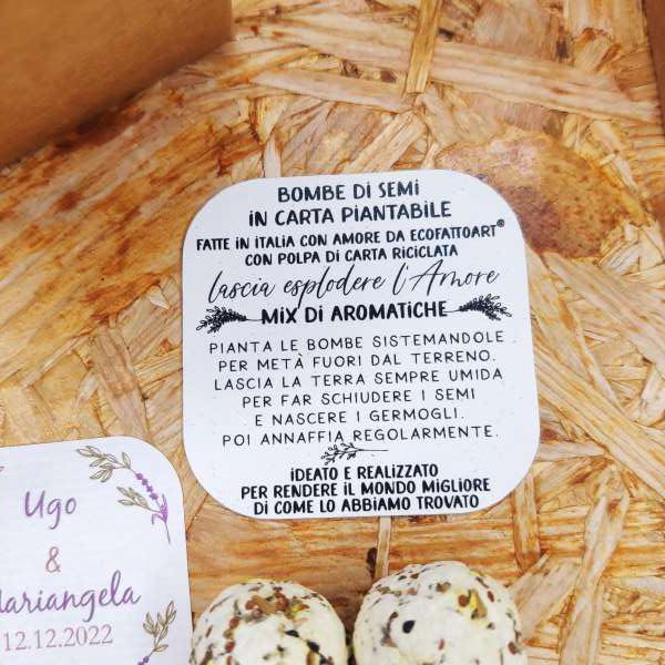 bomboniere bombe di semi ECOFATTOART